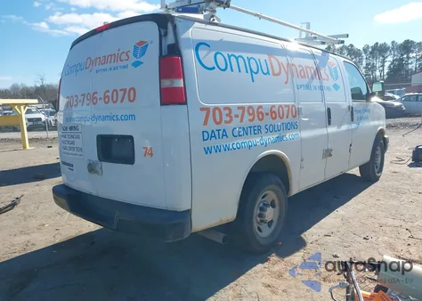 2014 Chevrolet Express 2500 Work Van from USA, damaged, VIN 1GCWGFBA2E1128062